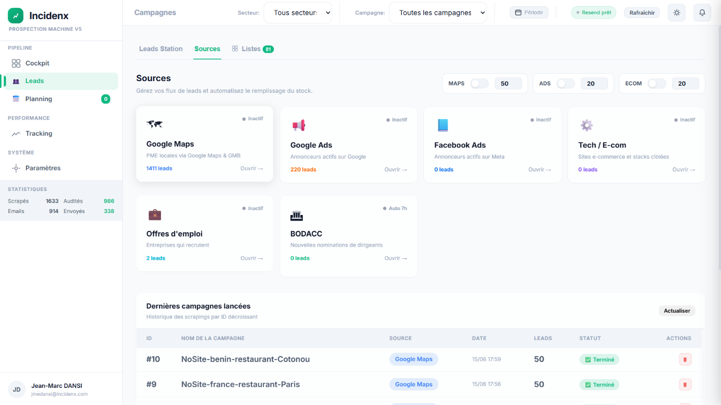 Machine d'acquisition B2B